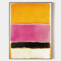 Original hand painted amber pink black ivory abstract oil painting canvas wall art, nordic scandinavian minimalist elegant luxury moder