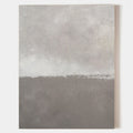 Original hand painted ash grey taupe abstract horizon oil painting canvas wall art, nordic scandinavian minimalist elegant luxury moder