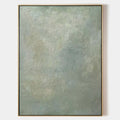Original hand painted sage green grey textured abstract oil painting canvas wall art, nordic scandinavian minimalist elegant luxury mod