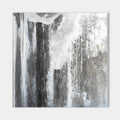 Original hand painted charcoal grey white abstract oil painting canvas wall art, nordic scandinavian minimalist elegant luxury modern l