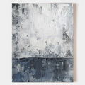 Original hand painted grey white charcoal abstract oil painting canvas wall art, nordic scandinavian minimalist elegant luxury modern i