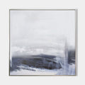 Original hand painted grey charcoal abstract coastal oil painting canvas wall art, nordic scandinavian minimalist elegant luxury modern
