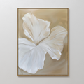 Ivory Bloom Organic Painting Art - Vertical
