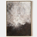 Original hand painted ebony black silver grey atmospheric abstract oil painting canvas wall art, nordic scandinavian elegant luxury mod