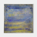 Original hand painted blue violet abstract oil painting canvas wall art, atmospheric dusk sky nordic scandinavian elegant luxury modern