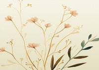 Golden Bloom Organic Painting Art - Horizontal