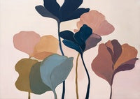 Midnight Bloom Botanical Painting Art - Horizontal
