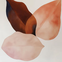 Sienna Bloom Organic Painting Art - Square