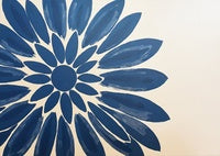 Midnight Bloom Organic Modern Painting Art - Horizontal
