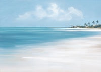 Pearl Reverie Coastal Painting Art - Horizontal
