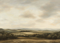Golden Reverie Atmospheric Painting Art - Horizontal