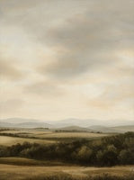 Amber Solitude Atmospheric Painting Art - Set of 2