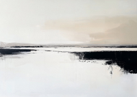 Frost Stillness Coastal Painting Art - Horizontal