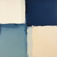 Midnight Calm Geometric Painting Art - Square
