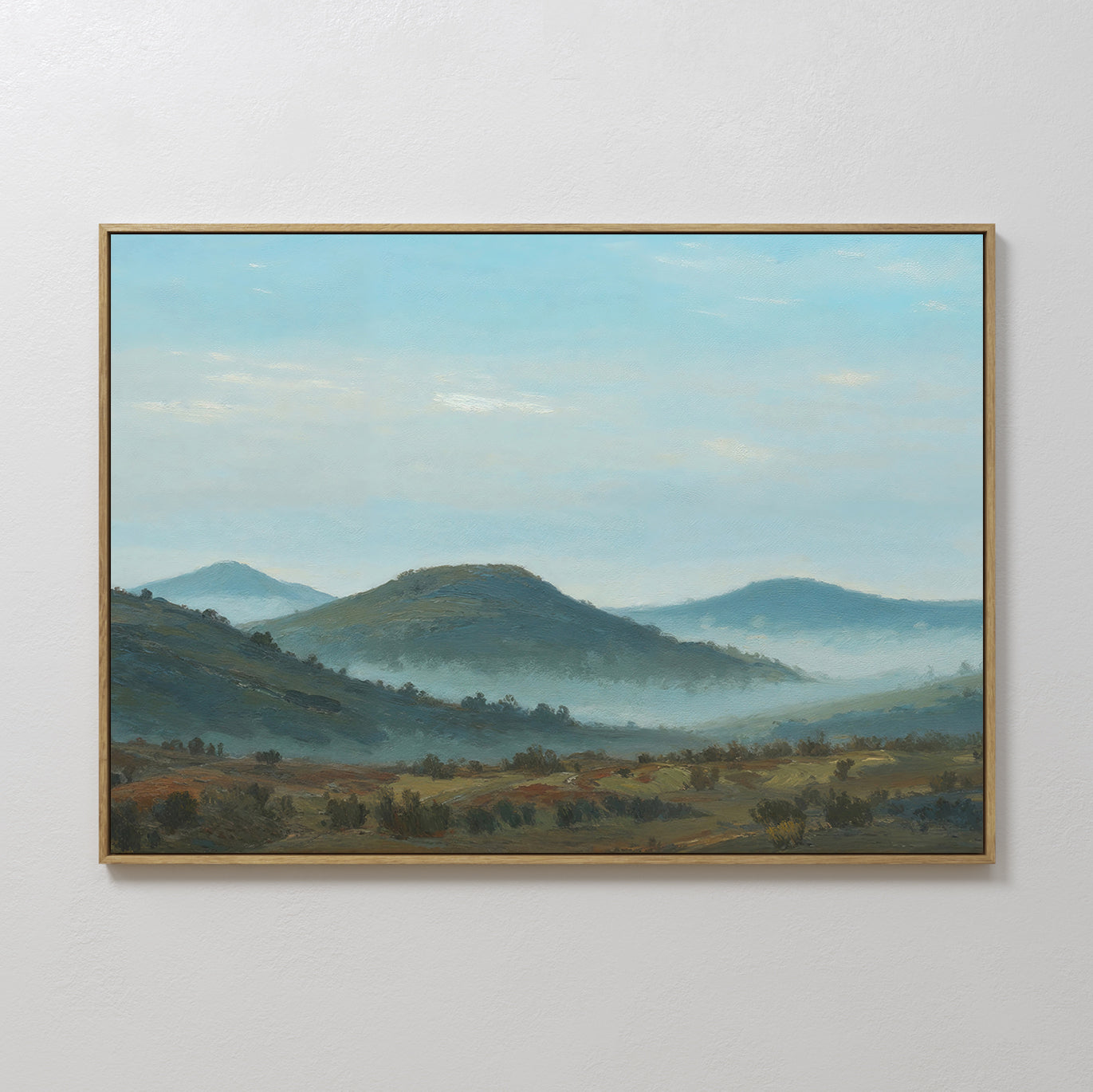 Mist Reverie Atmospheric Painting Art - Vertical
