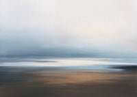 Mist Stillness Coastal Bold Painting Art - Horizontal