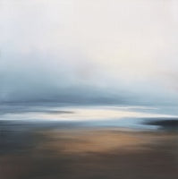 Mist Stillness Coastal Pure Painting Art - Square
