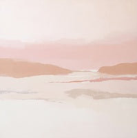 Blush Reverie Atmospheric Painting Art - Square