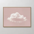 Original hand painted blush pink cloud oil painting canvas wall art, nordic scandinavian minimalist elegant luxury modern bedroom living room home dec