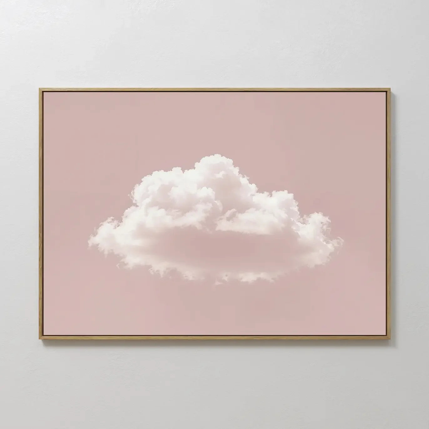 Original hand painted blush pink cloud oil painting canvas wall art, nordic scandinavian minimalist elegant luxury modern bedroom living room home dec