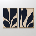 Midnight Sway Botanical Painting Art - Set of 2