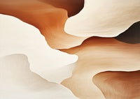 Sienna Drift Organic Deep Painting Art - Horizontal