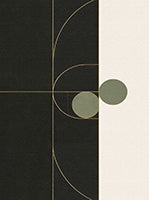Onyx Stillness Geometric Painting Art - Horizontal