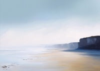 Frost Stillness Coastal Deep Painting Art - Horizontal