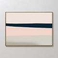 Hand painted original blush pink navy blue sage abstract coastal oil painting canvas wall art, nordic scandinavian elegant luxury modern interior home