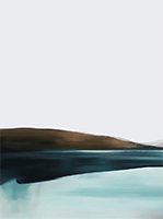 Midnight Reverie Coastal Painting Art - Set of 2