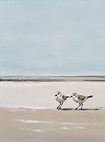 Sand Stillness Coastal Painting Art - Vertical