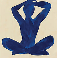 Midnight Grace Organic Painting Art - Square
