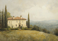 Sienna Solitude Classic Painting Art - Horizontal