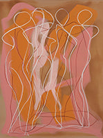 Sienna Sway Abstract Painting Art - Vertical