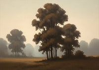 Sienna Reverie Organic Painting Art - Horizontal
