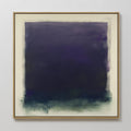 Original hand painted deep purple violet navy abstract oil painting canvas wall art, nordic scandinavian elegant luxury minimalist modern bedroom home