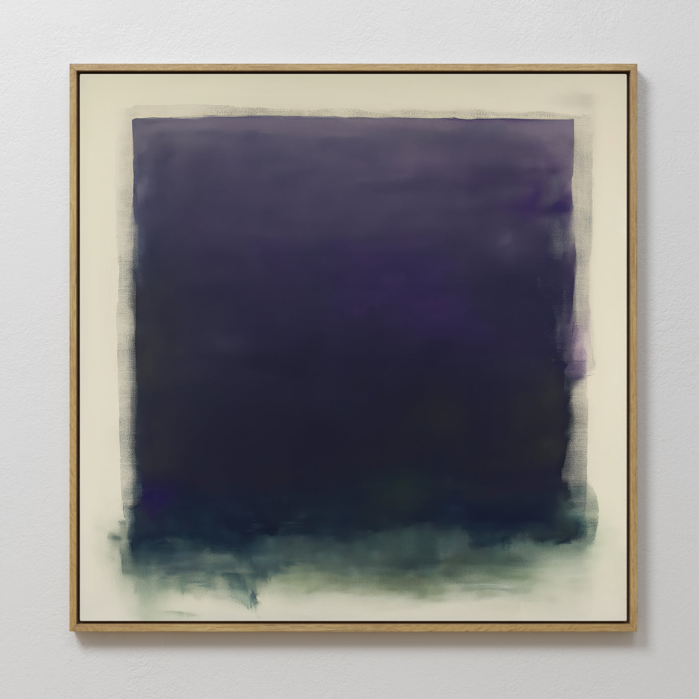Original hand painted deep purple violet navy abstract oil painting canvas wall art, nordic scandinavian elegant luxury minimalist modern bedroom home