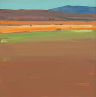 Ochre Solitude Organic Painting Art - Square