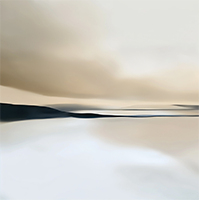 Dusk Silence Atmospheric Painting Art - Vertical