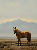 Golden Wander Organic Classic Painting Art - Vertical