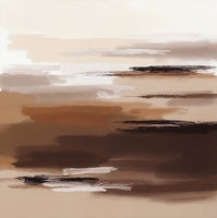 Sienna Drift Atmospheric Deep Painting Art - Square