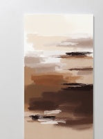 Sienna Drift Atmospheric Soft Painting Art - Vertical