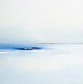 Amber Drift Coastal Painting Art - Square