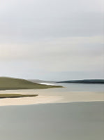 Slate Ebb Coastal Painting Art - Vertical