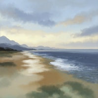 Mist Reverie Coastal Deep Painting Art - Square