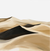 Amber Solitude Organic Painting Art - Square