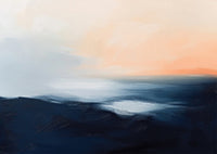 Midnight Ember Atmospheric Painting Art - Vertical