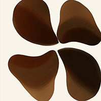 Sienna Bloom Organic Deep Painting Art - Square