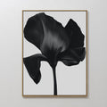 Original hand painted black botanical silhouette oil painting canvas wall art, nordic scandinavian elegant luxury minimalist modern living room home d