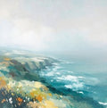Mist Reverie Coastal Pure Painting Art - Square